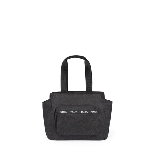 Pañalera Mommy Bag Kaos Mini Sport negro-gris