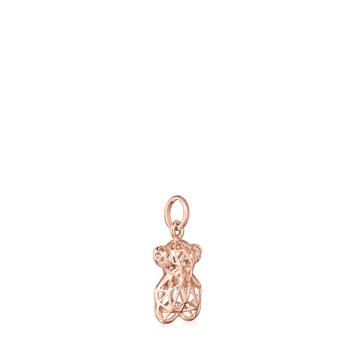 Colgante pequeño Sketx Line con baño de oro rosa de 18 kt sobre plata