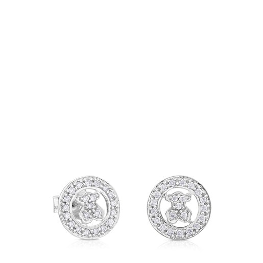 White Gold TOUS Diamonds Earrings Bear motif