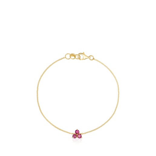 Pulsera Luz de oro y rodolita