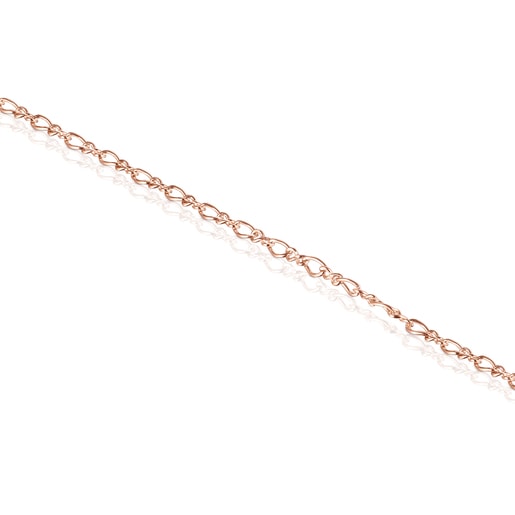 Rhombus-shaped rose Silver Vermeil TOUS Chain Anklet