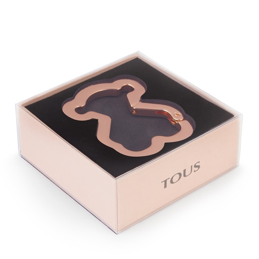 Rose-gold colored Bear carabiner