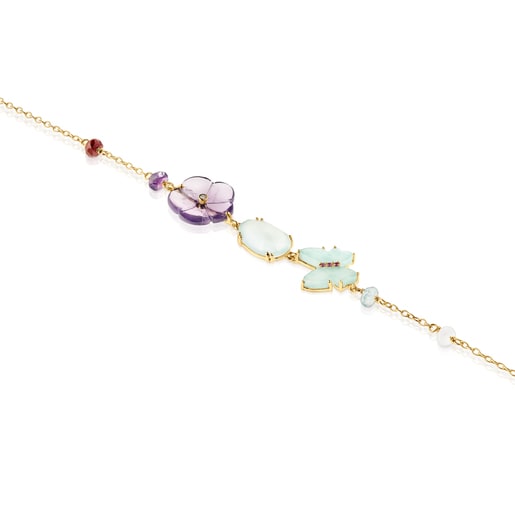 TOUS Vita Bracelet in Gold with Diamonds and Gemstones 17,5cm.
