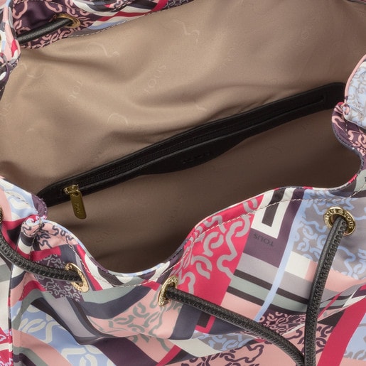 حقيبة خلفية Doromy من النايلون بألوان متعددة
