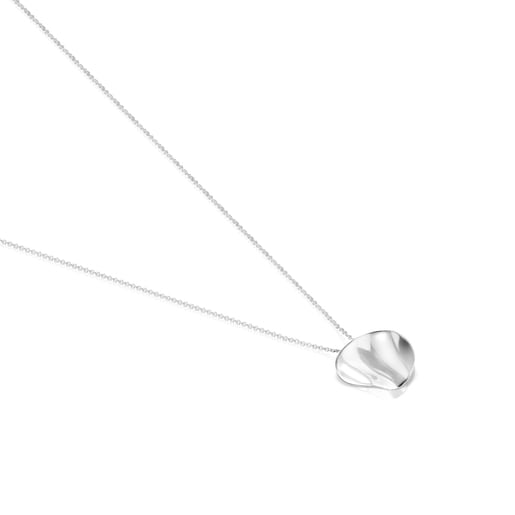 Silver Nenufar petal Necklace