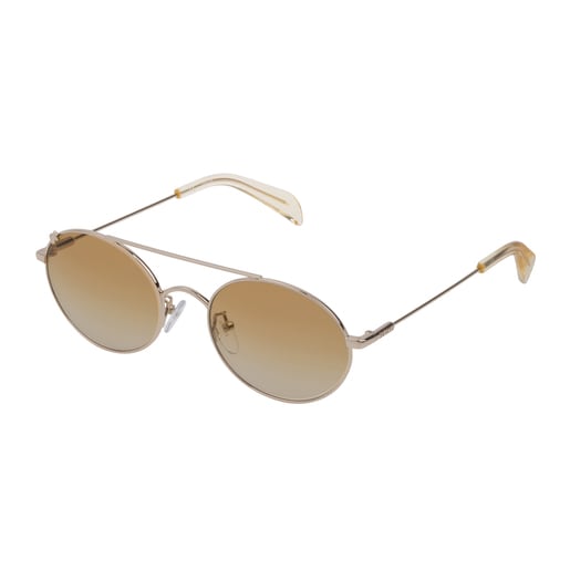 Light gold colored Metal Metal Bear Sunglasses