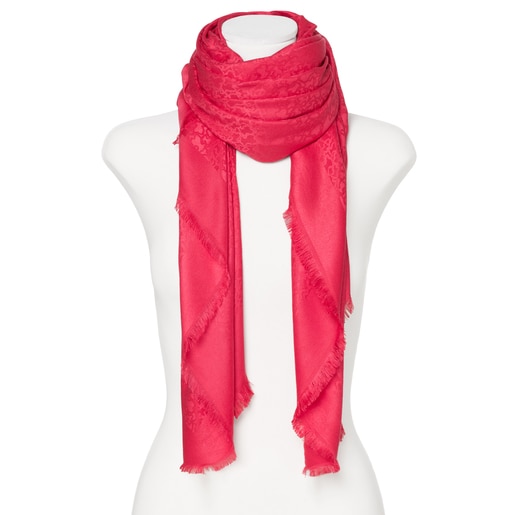 Fuchsia Kaos Mini Jacquard scarf