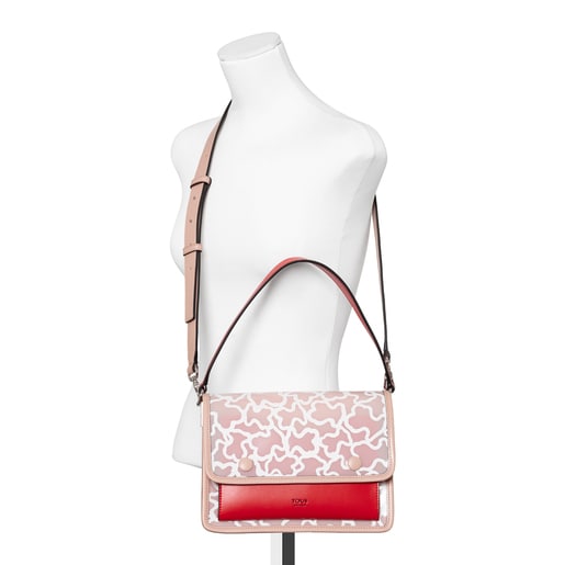 Medium transparent and pink Audree crossbody bag