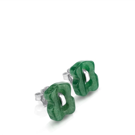 Silver Cruise Earrings with Aventurine