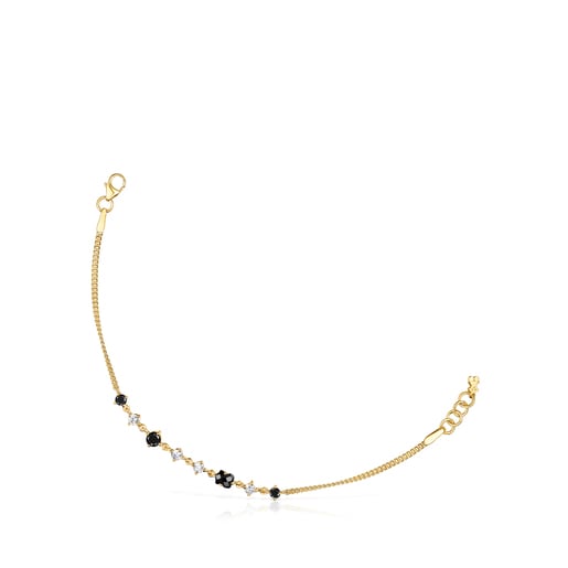 Bracelet Glaring en Argent Vermeil avec Onyx et Zircon