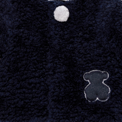 Abrigo de pelo rizado Be Navy Marino