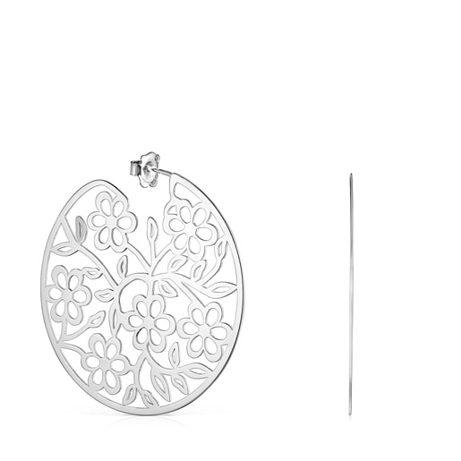 Pendientes grandes de plata Antic