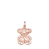 Pendentif Sketx Line moyen en Argent Vermeil rose