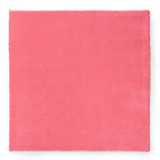 Różowy żakardowy szal z kolekcji Kaos Mini