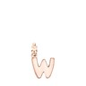Colgante Alphabet letra W con baño de oro rosa de 18 kt sobre plata