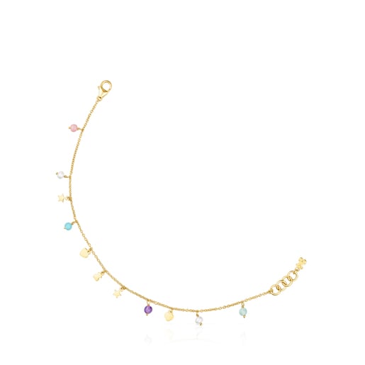 Silver Vermeil Cool Joy Bracelet with Gemstones | TOUS