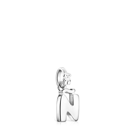 Alphabet letter Ñ pendant in silver