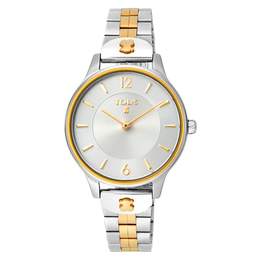 Reloj Len bicolor de IP dorado/acero