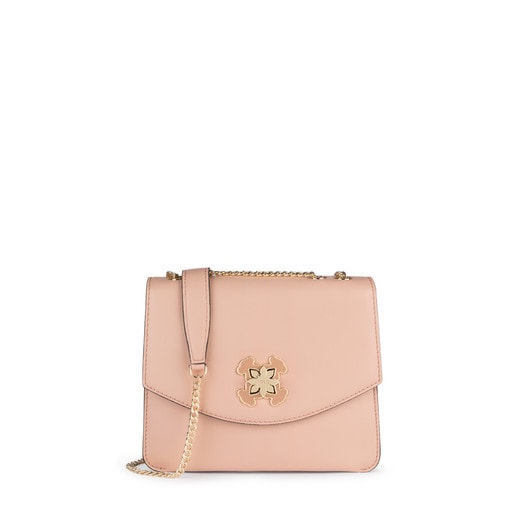 Small pink Leather Liz Crossbody bag