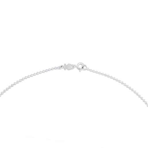 Mittellange Halskette TOUS Chain aus Silber mit 1,8 mm großen Kugeln, 50 cm lang.