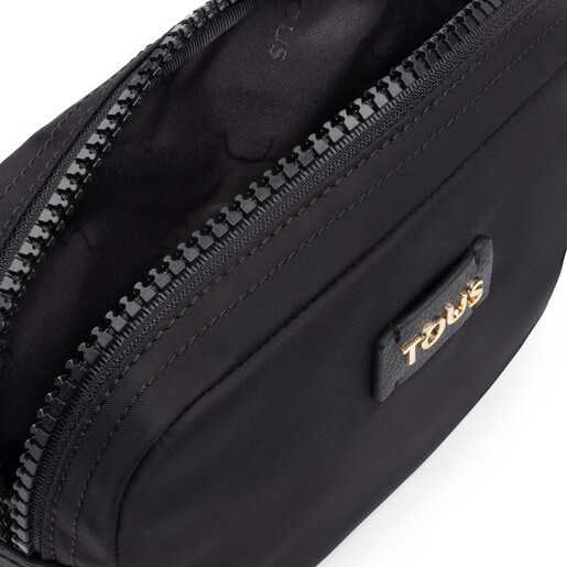 حقيبة خصر-حقيبة بحزام يلتف حول الجسم Doromy من النايلون باللونين الأسود والعنابي