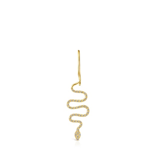 1 2 Pendiente serpiente de oro y diamantes TOUS Good Vibes