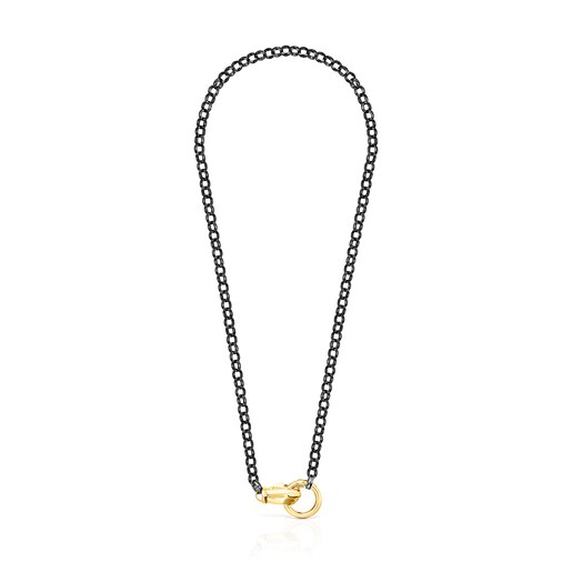 Collier Job main en Argent Dark Silver et Argent Vermeil