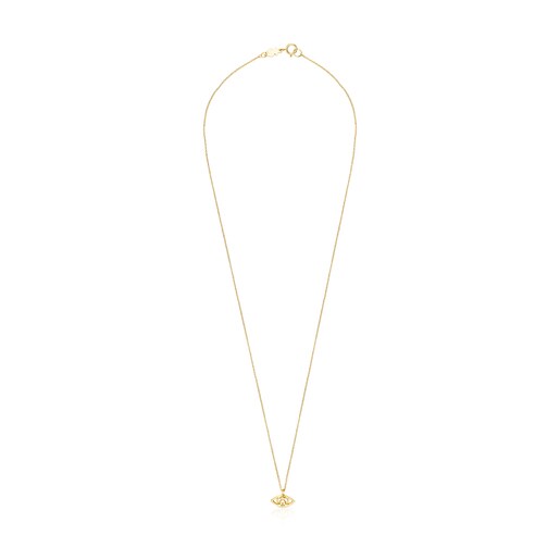 Gold TOUS Good Vibes eye Necklace | TOUS