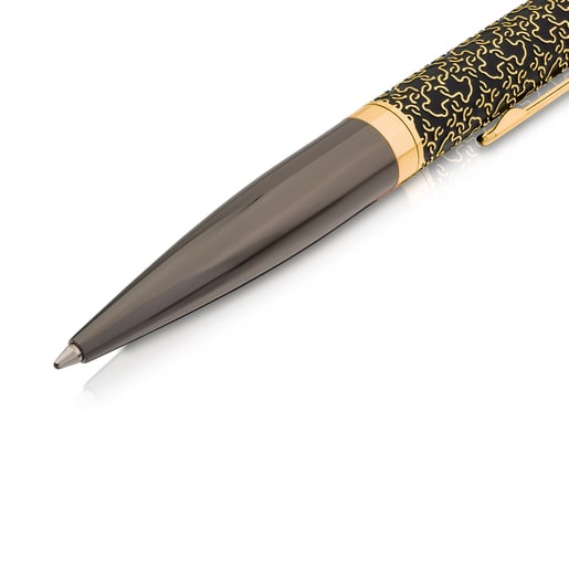 Bolígrafo Mossaic de Acero en color negro-dorado