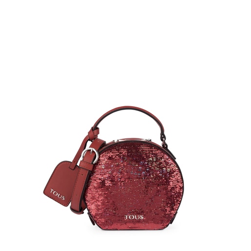 Sac à bandoulière Dulzena Sequins mini rouge