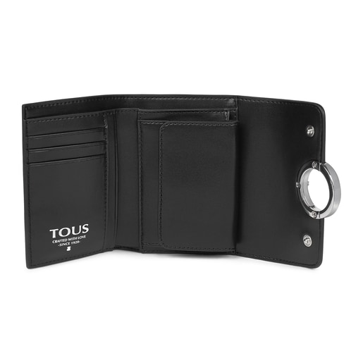 Billetera pequeña Audree Wild blanco y negro