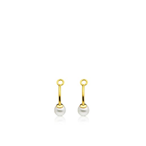 Σετ δύο επεκτάσεων σκουλαρικιών TOUS Pearls από χρυσό