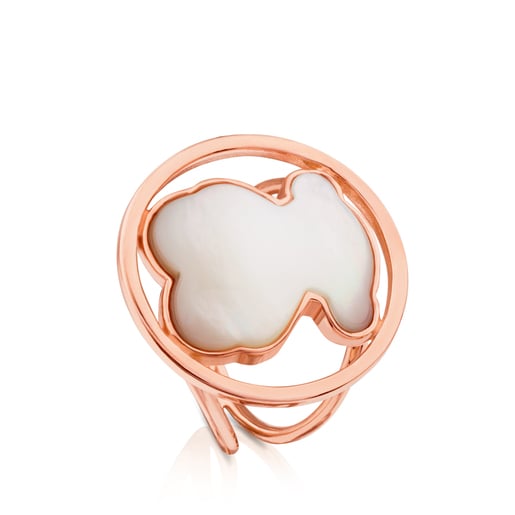 Rose Vermeil Silver Camille Ring with Mother-of-Pearl