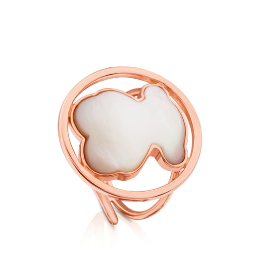 Anillo tous plata vermeil rosa hot sale