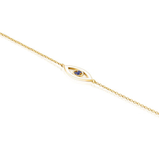 Pulsera TOUS Good Vibes ojo con baño de oro 18 kt sobre plata