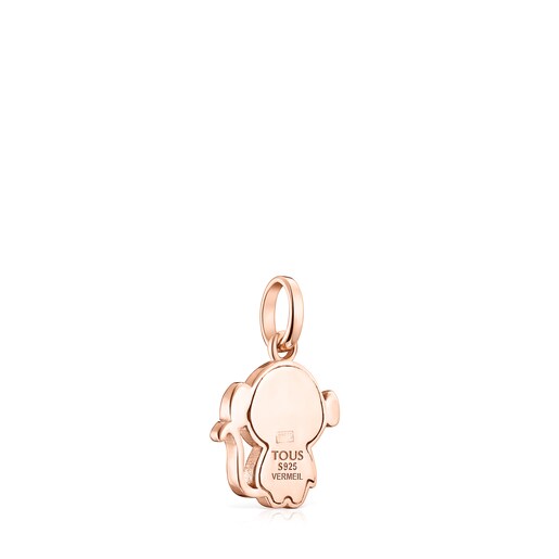 Colgante Chinese Horoscope mono con baño de oro rosa de 18 kt sobre plata y Espinela