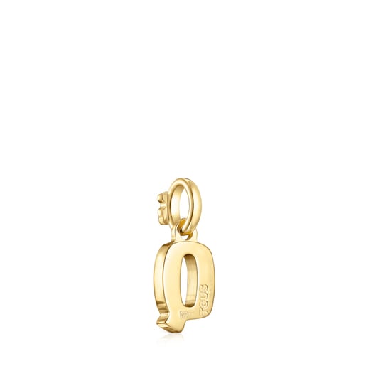 Colgante letra Q con baño de oro 18 kt sobre plata Alphabet