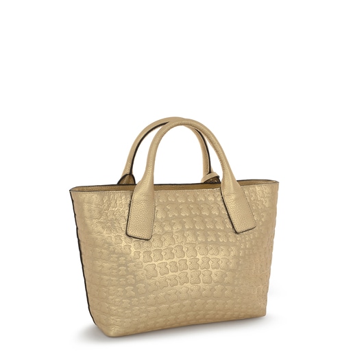 Sac cabas Sherton or en cuir