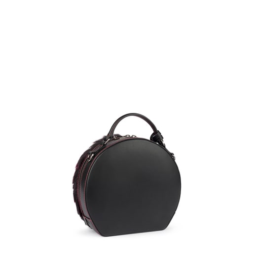 Μικρή τσάντα Χιαστί Dulzena Warm σε μαύρο-πορφυρό χρώμα