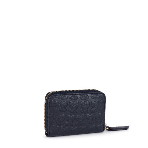 Medium navy blue Leather Sherton Change purse