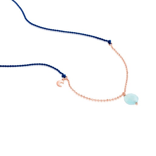 Gold Casualidad Necklace with Chalcedony