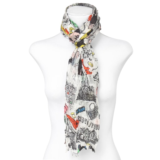 Pañuelo Tous Centenary plisado multicolor