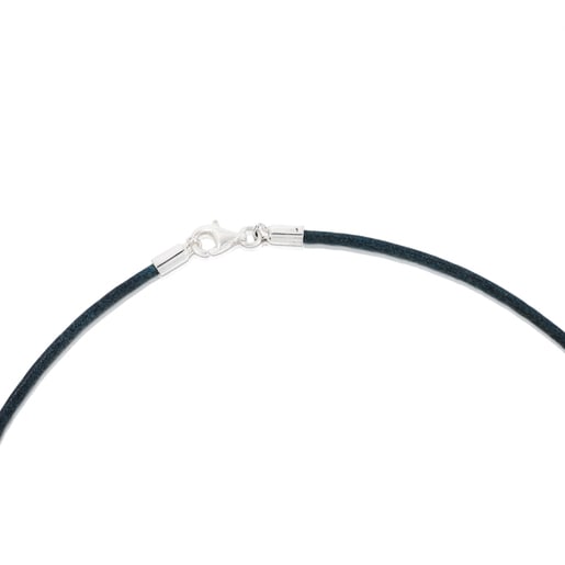 Enge Halskette TOUS Chokers aus 2 mm dickem blauen Leder