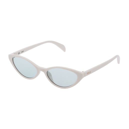 lentes de sol Bear Cat Eye de acetato en color blanco