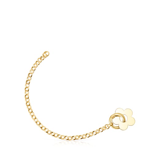 Pulsera Hold Metal flor con baño de oro 18 kt sobre plata