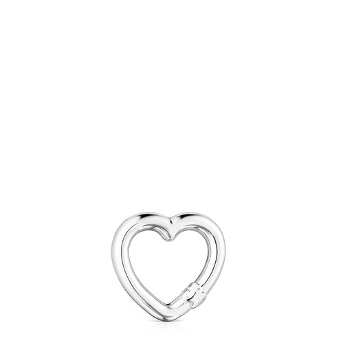 Small Silver Hold heart Ring