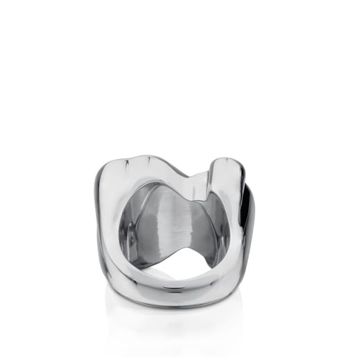 Stainless steel Face Ring with Enamel