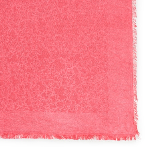 Różowy żakardowy szal z kolekcji Kaos Mini