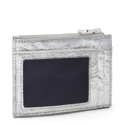Metallic Silver-colored Dorp Change Purse-Cardholder