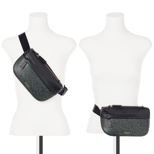 Green leather Bridgy Exotic belt bag